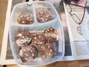 cakes in a plastic box that looks like abs